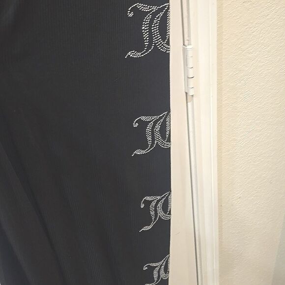 Juicy Couture JC Rhinestone Logo Ribbed Tank & Pants PJ Set- Black - Picture 8 of 8